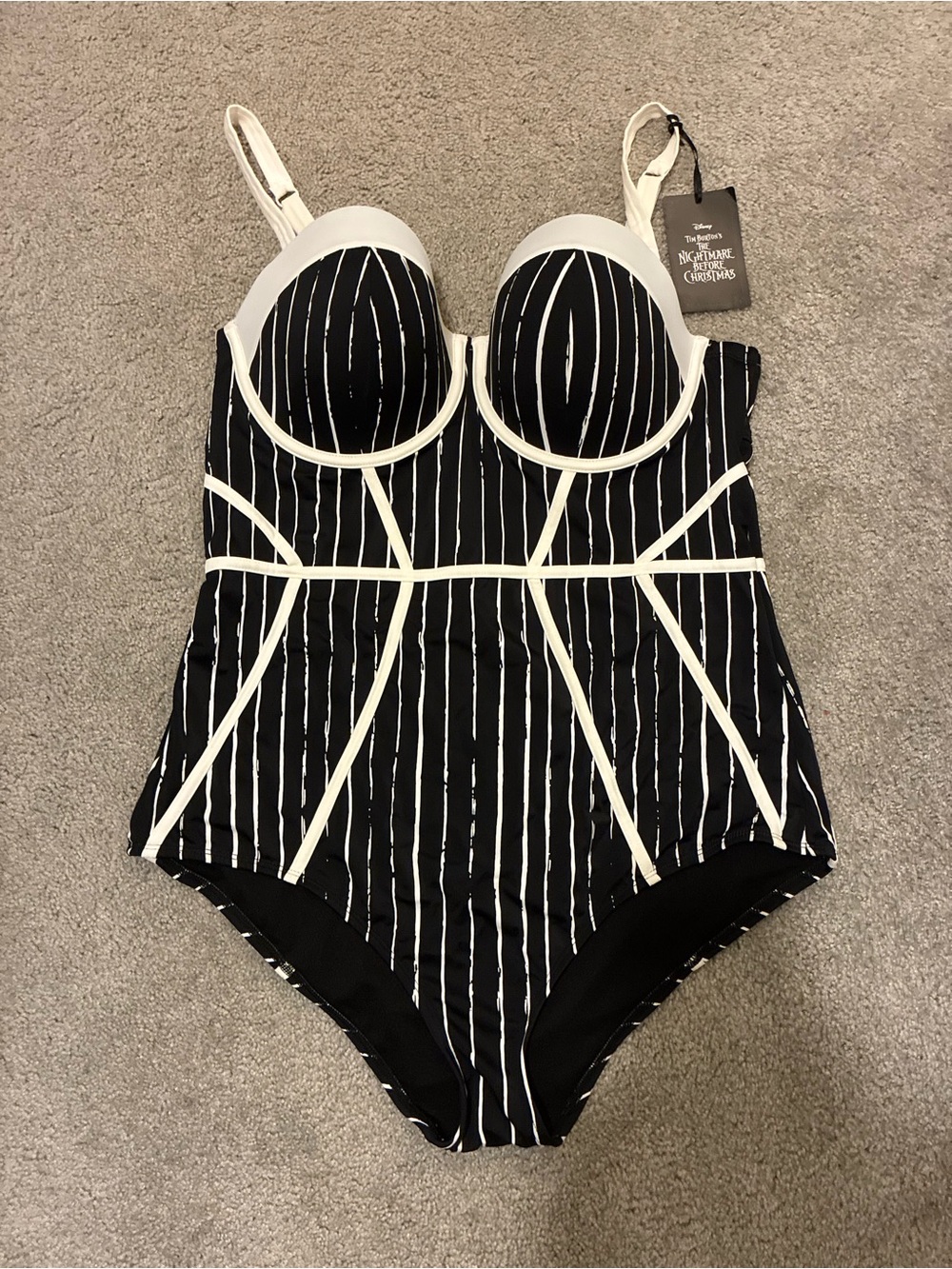 !NWT! Torrid Nightmare Before Christmas Jack Skellington One Piece Swim Suit Wom